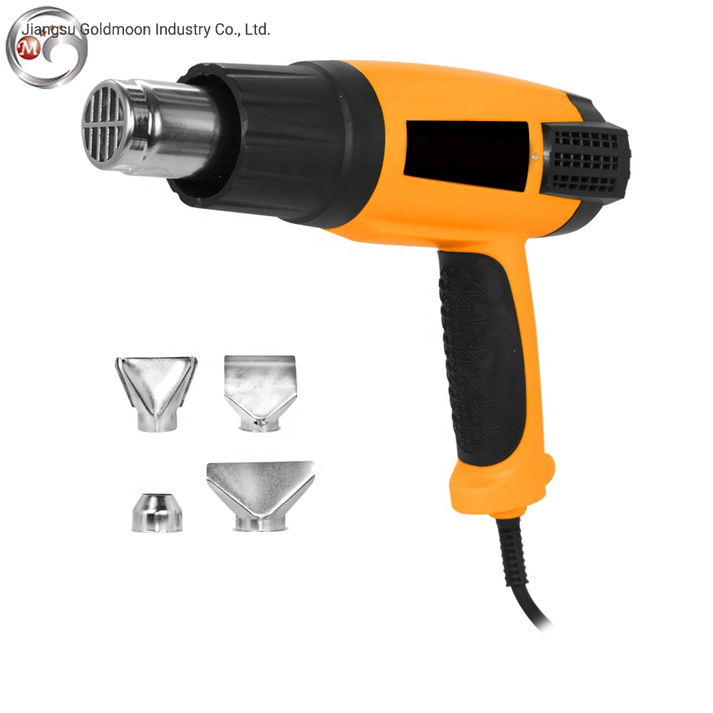 Heat Gun Kit 2000W with Dual-Temperature 5 Nozzles, Hot Air Gun 122f-1022f Heating in Seconds for DIY Shrink PVC Tubing/Wrapping/Crafts, Stripping Paintyellow