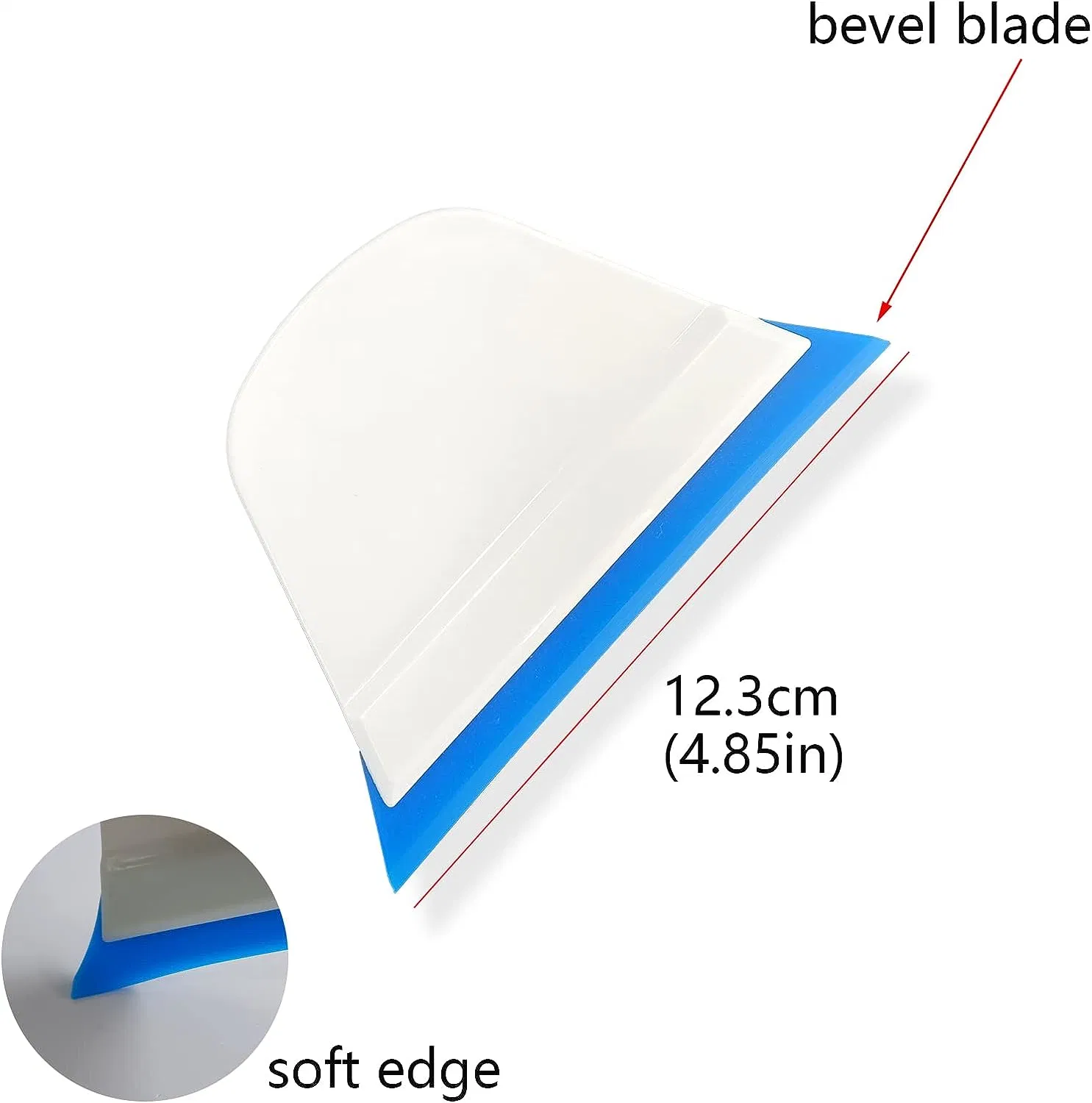 Window Tint Tools Handle Squeegee with Blue PU Bevel Blade