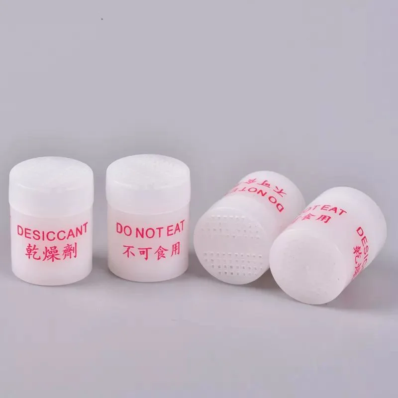 Clearly Food Grade Plastic Jars with Desiccant Wise Dry Silica Gel Super Dry Desiccant Calcium Chloride Superior Desiccant 2g