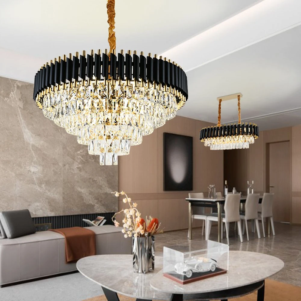 Hotel lobby Projeto cobre Grande pendente luz pendurar luxo moderno Lustre de cristal