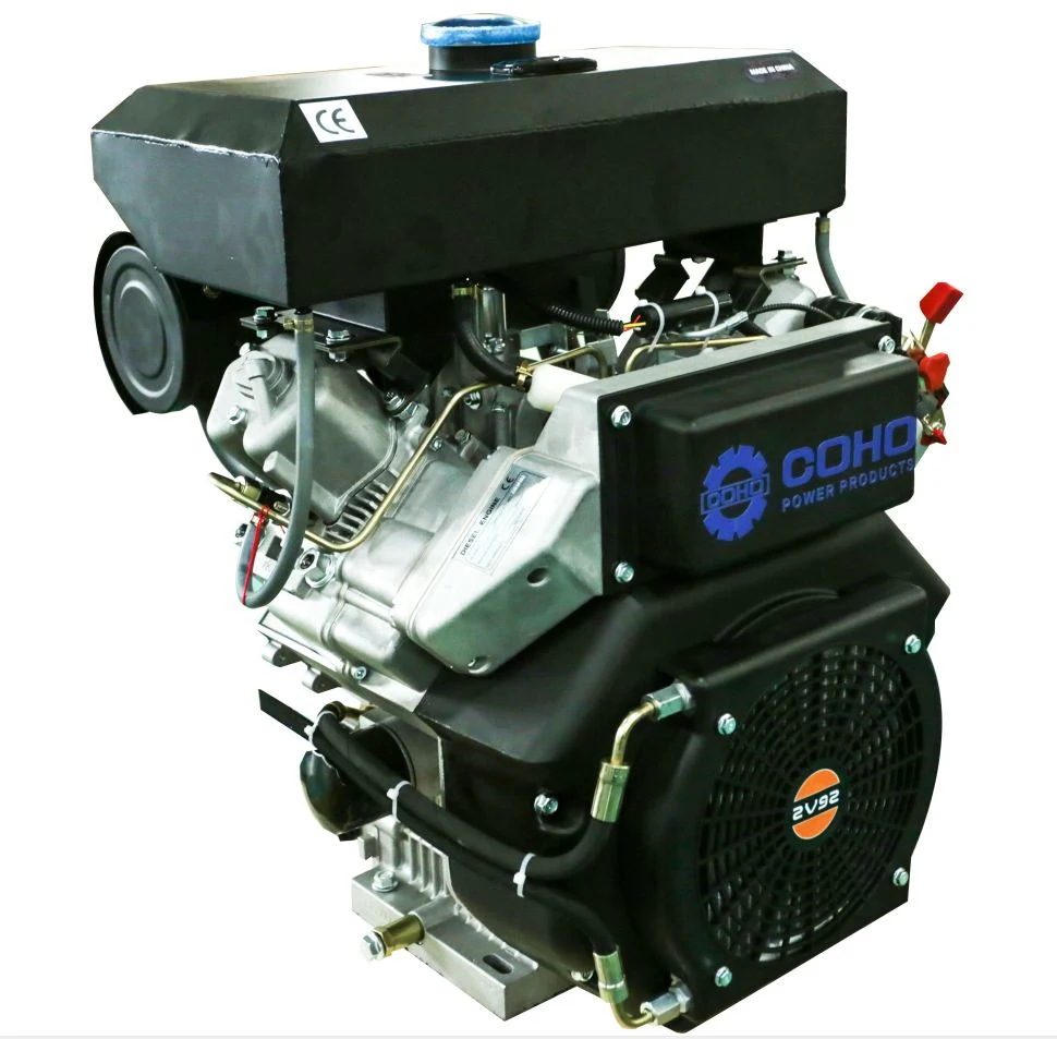 Moteur diesel refroidi par air à 2 cylindres de 23 CV