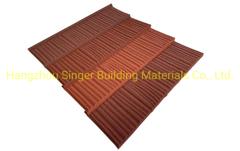 Thermal Insulation Bitumen Roof Tile Easy Installing Estonia Galvalume Stone Coated Roofing