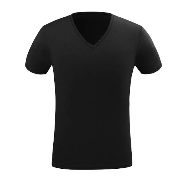 Customize Logo High quality/High cost performance  100%Cotton V Neck Men T-Shirt