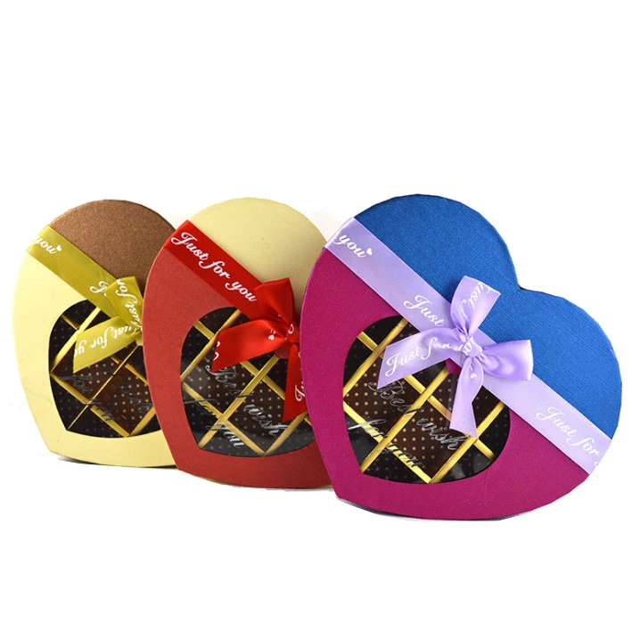 Custom Logo Printed Heart-Shaped Cardboard Gift Boxes for Packing Packaging