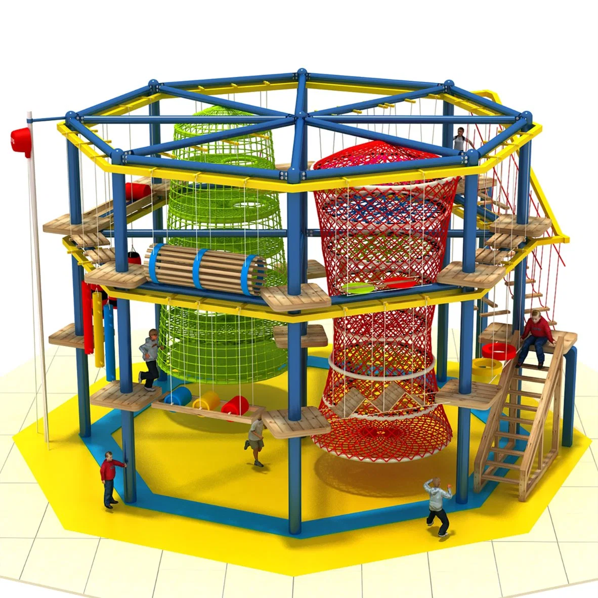 Outdoor Children's Playground Rope Course Adventure Equipment Park Rainbow Network