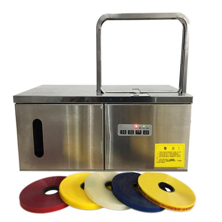 Vegetable Strapping Flowers Bundling Machine Automatic 12mm Wide Plastic Film Tape Strapping Machine