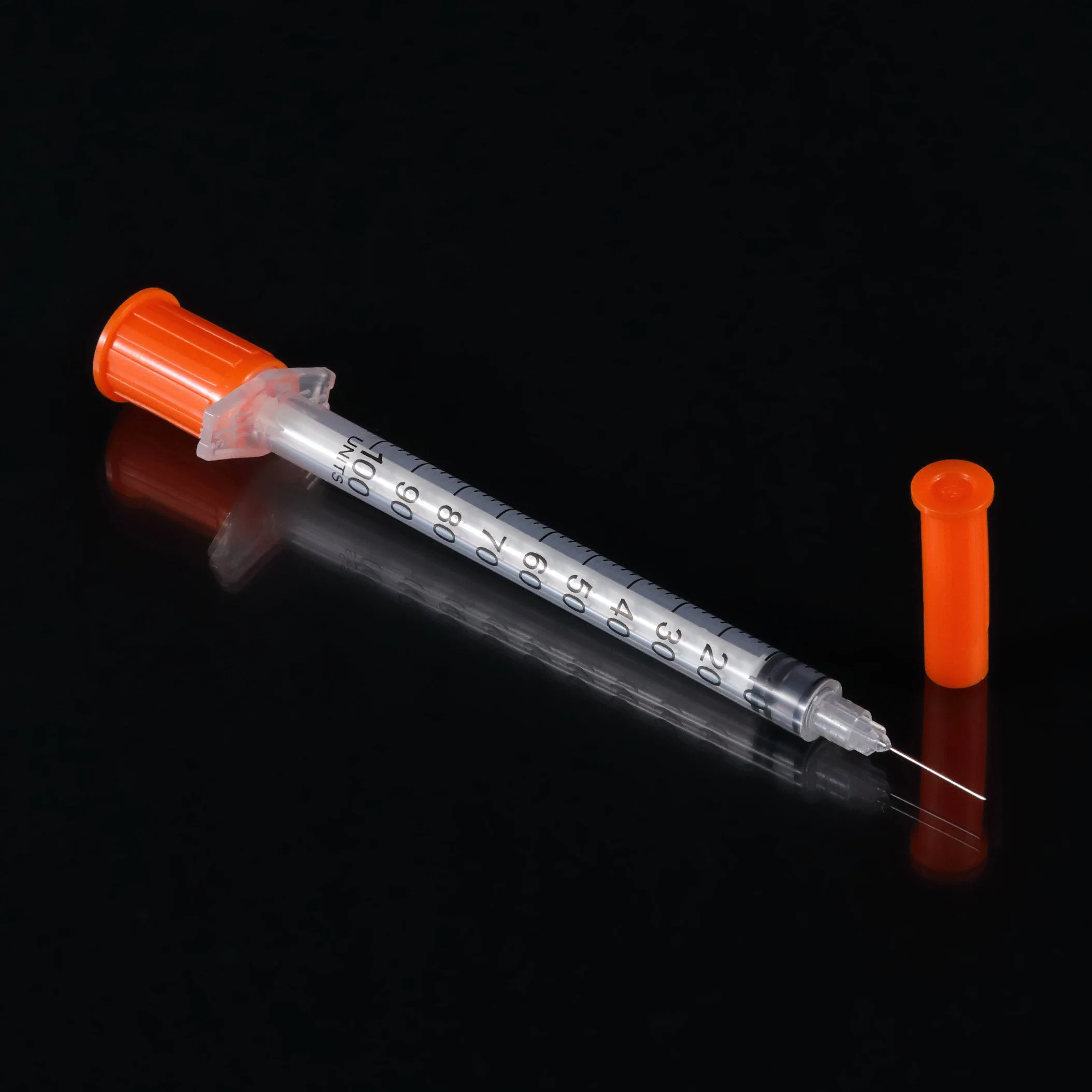 China Wholesale/Supplier 0.5ml, 1ml Disposable Medical Products Insulin Syringe with Fixed Needle or Detached Needle