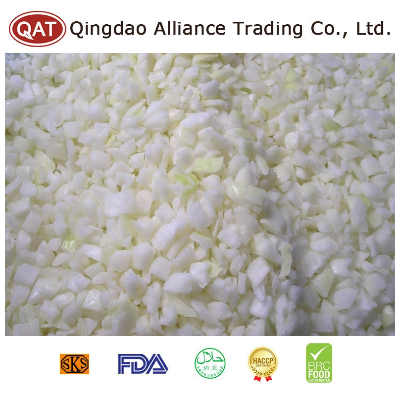 China Frozen Onion IQF Diced/Sliced White Onion with 10*10mm