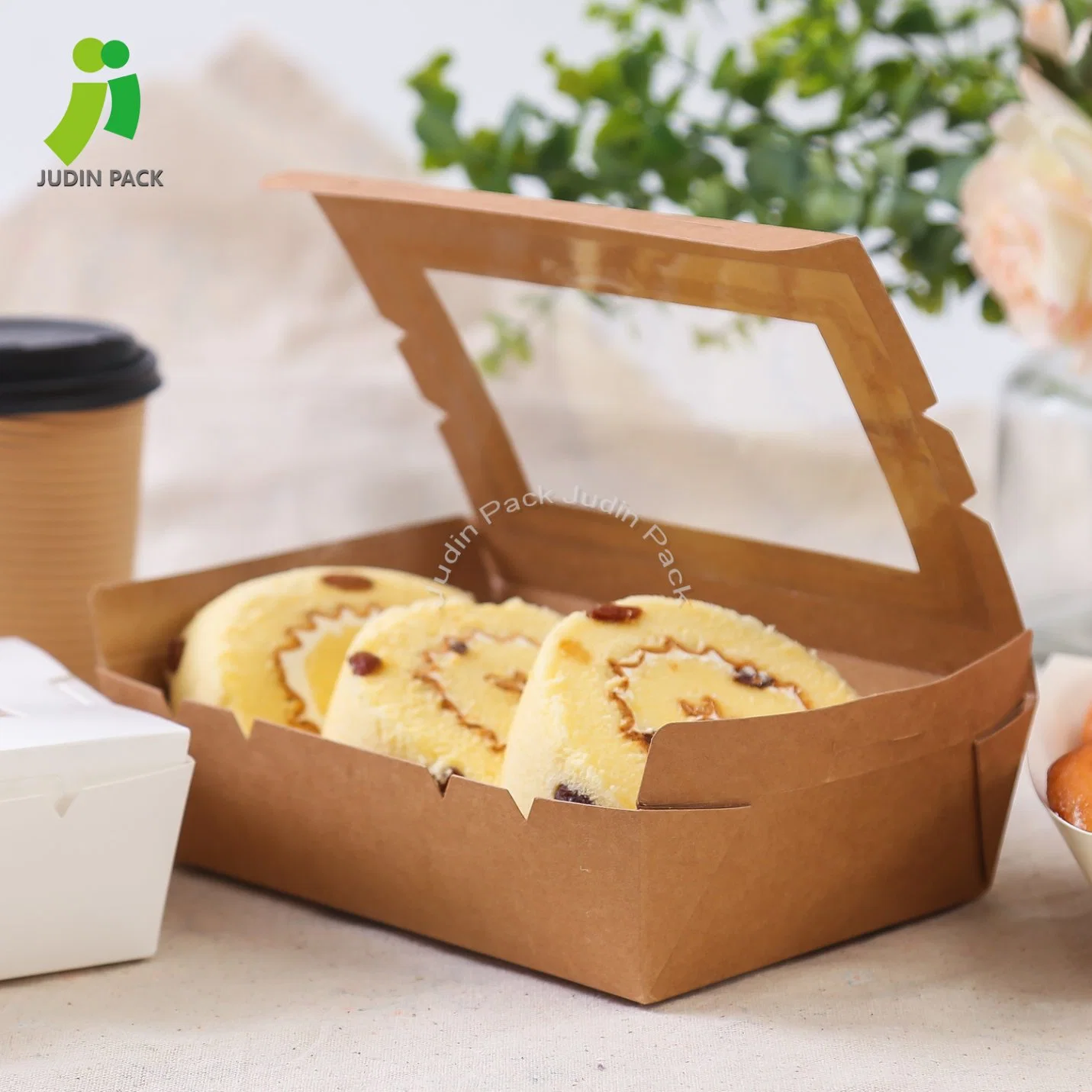 Fast Food Paper Packaging Kraft Lunch Box with Water/Oil Resistant Made of Premium Food Grade Sturdy Paper