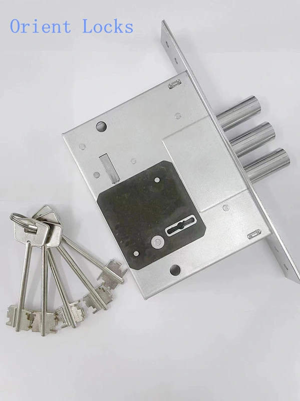 Mortise Steel Door Lock 257L with Brass Key