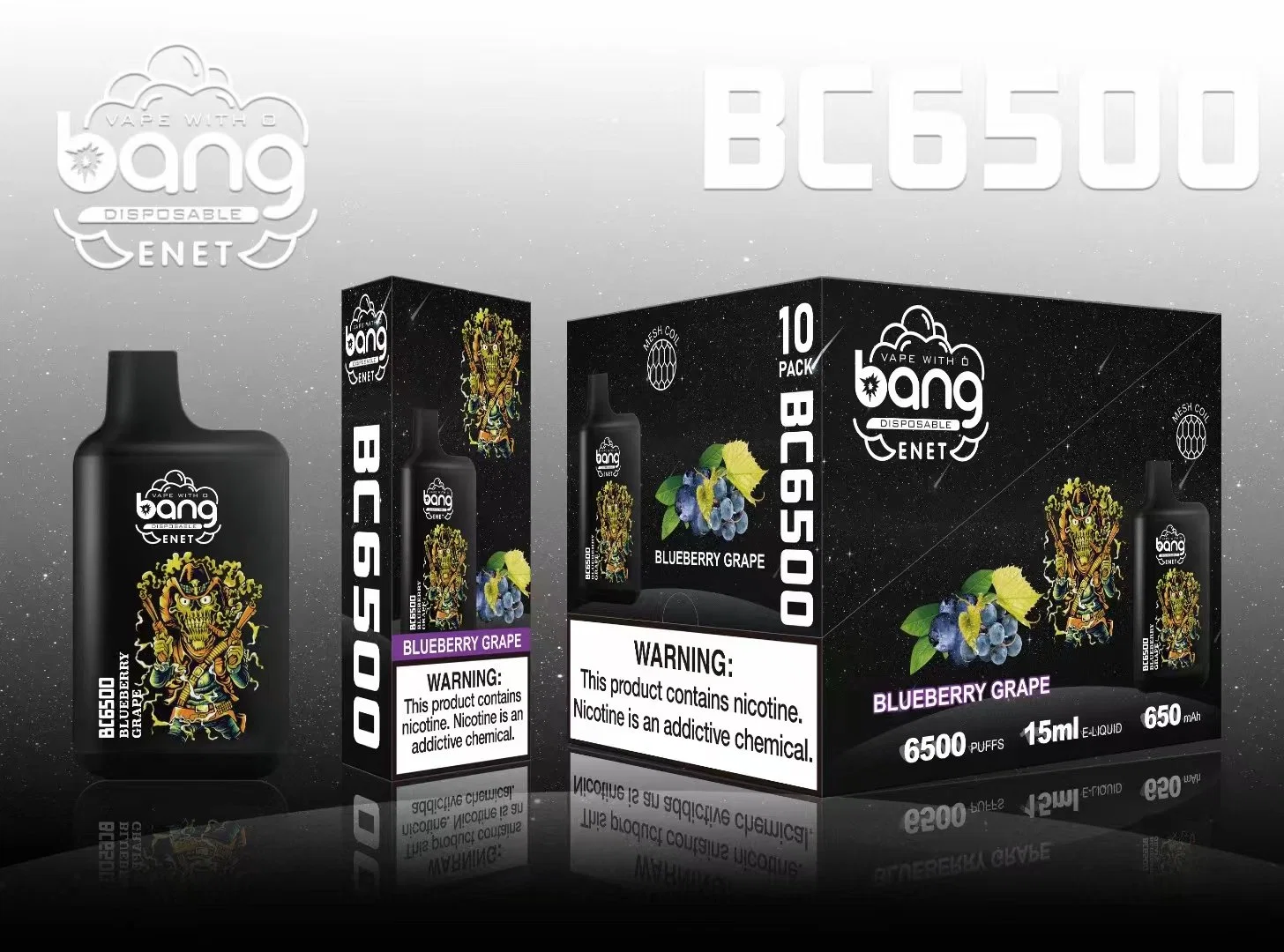 Bang Bc6500 Vape Pen 12 saveur Vape Pod Mini E cigarettes Boxx