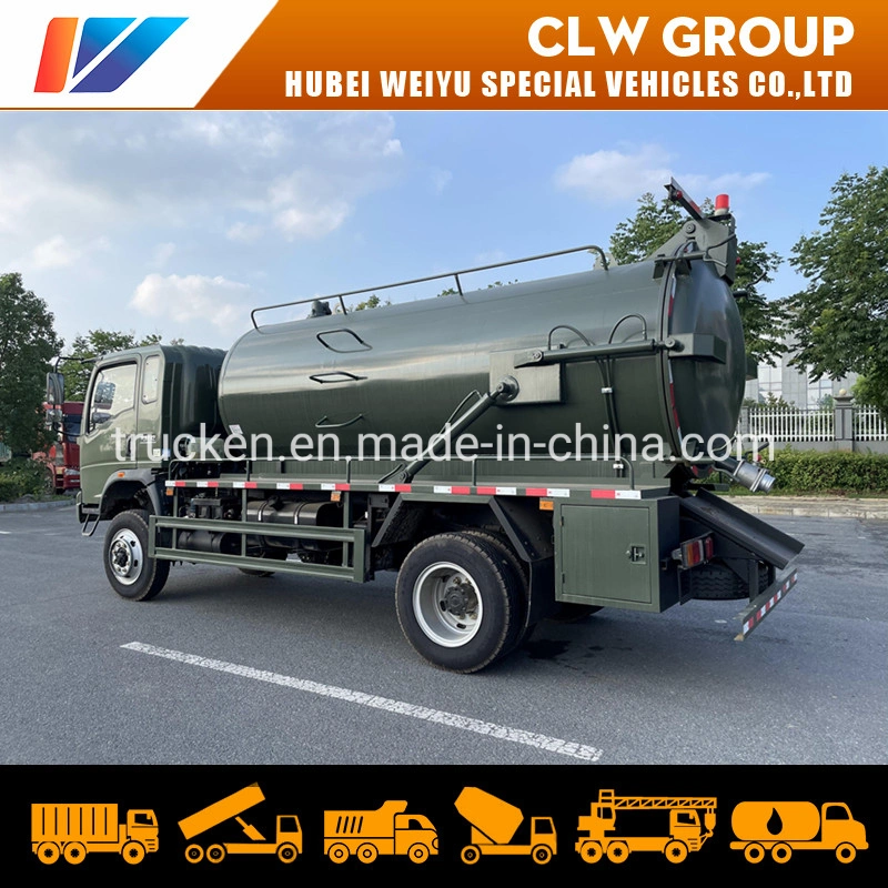 Sinotruk Homan 4X4 All Wheel Drive off Road 8000L Vacuum Sludge Sewage Suction Truck