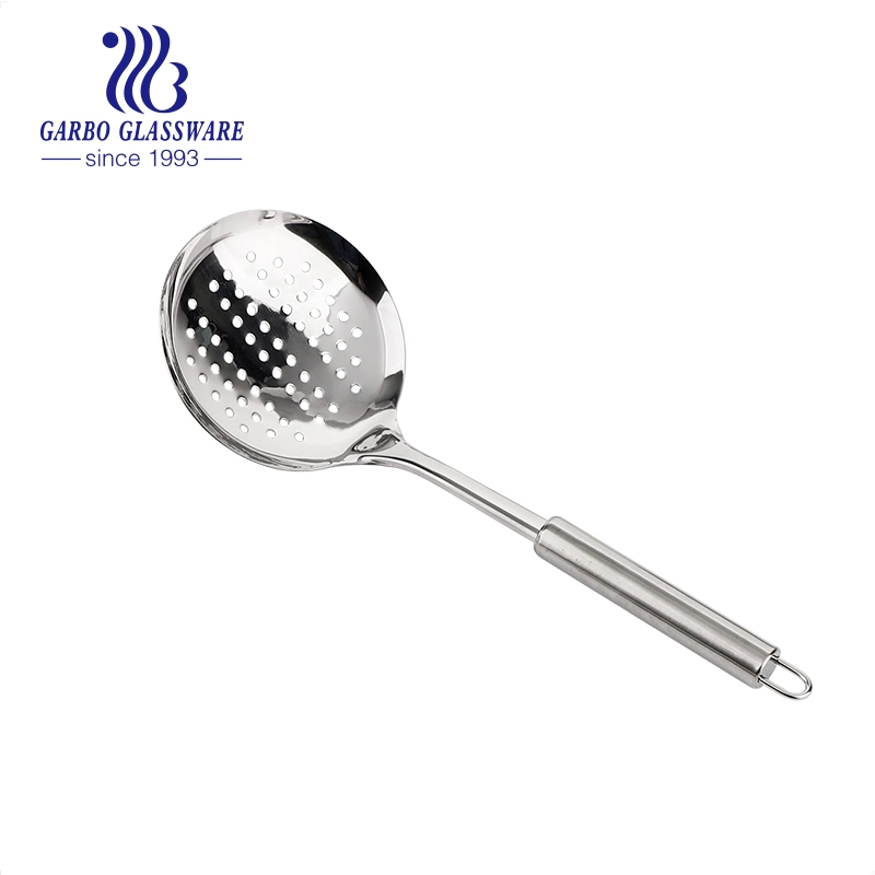 Cuchara de acero inoxidable plana Hot Pot cuchara Grande con fina Malla para Restaurante Utensilios de cocina Cocina conjunto de herramientas Cocina