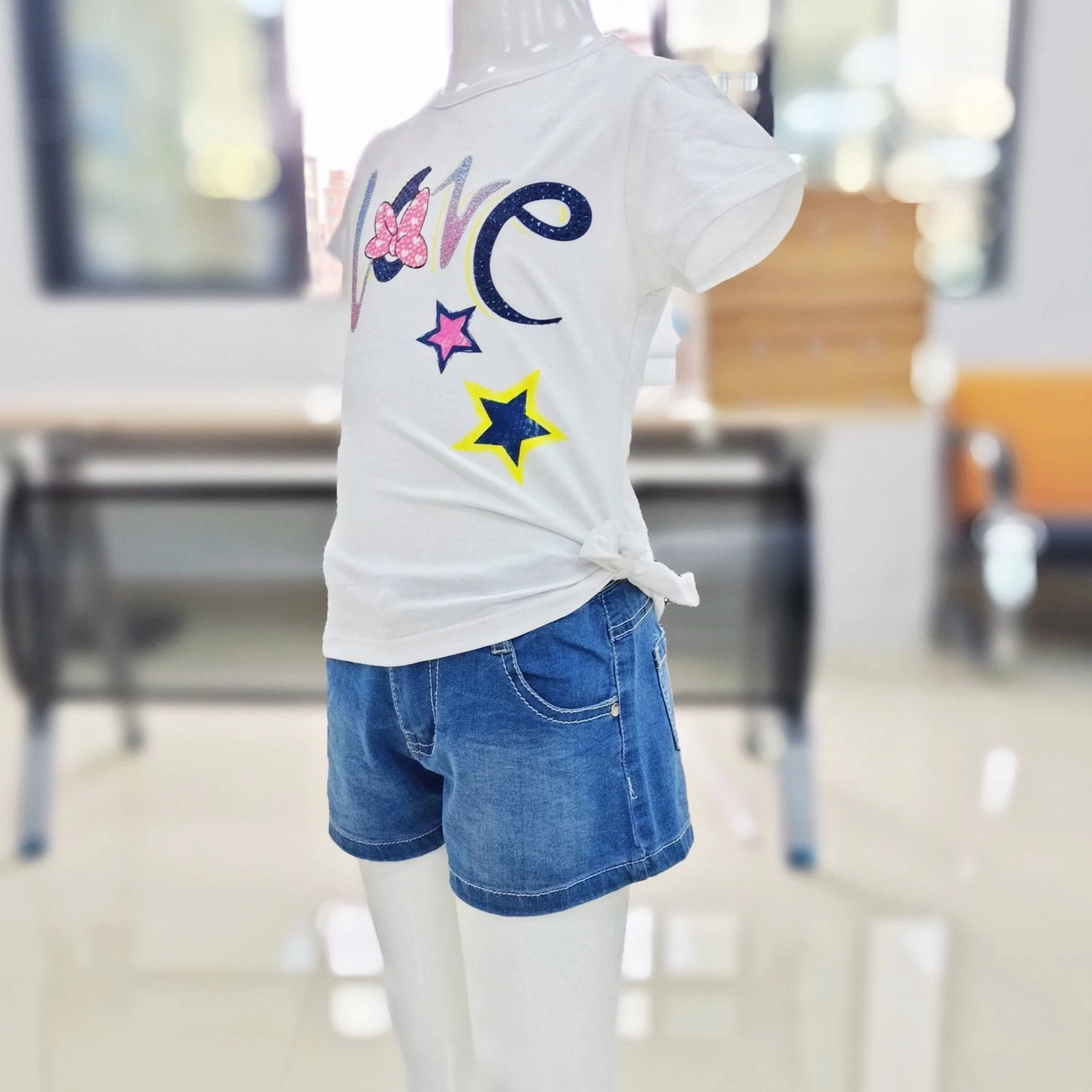 Children's Clothing Cute Custom Printed Cotton Short Sleeve Special Fit Kids Girls T-Shirt