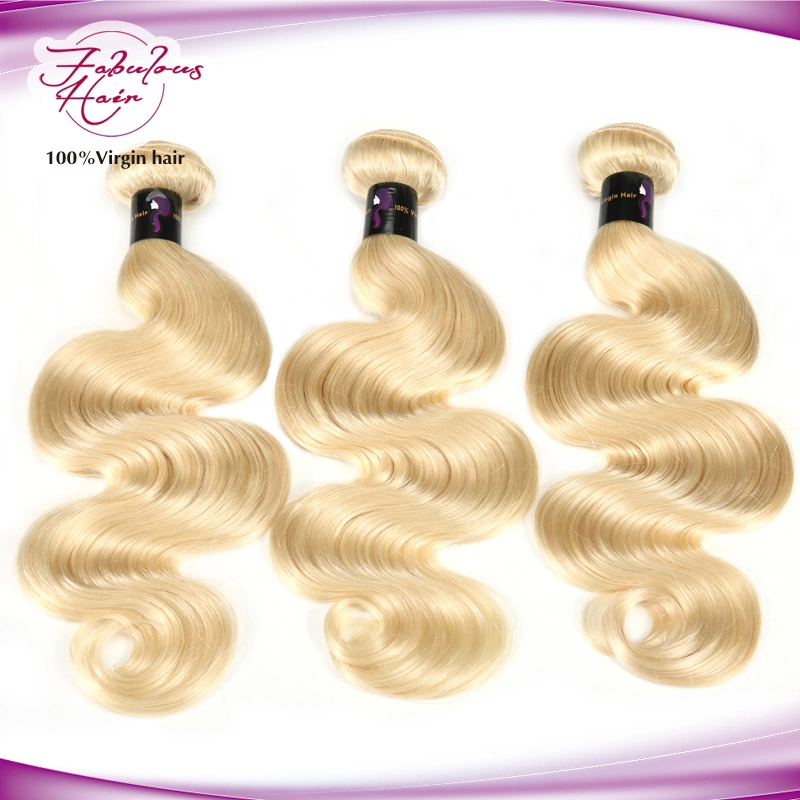 Top Grade Virgin Body Wave Remy Hair Color 613 Loiro Tecido de Cabelo Humano