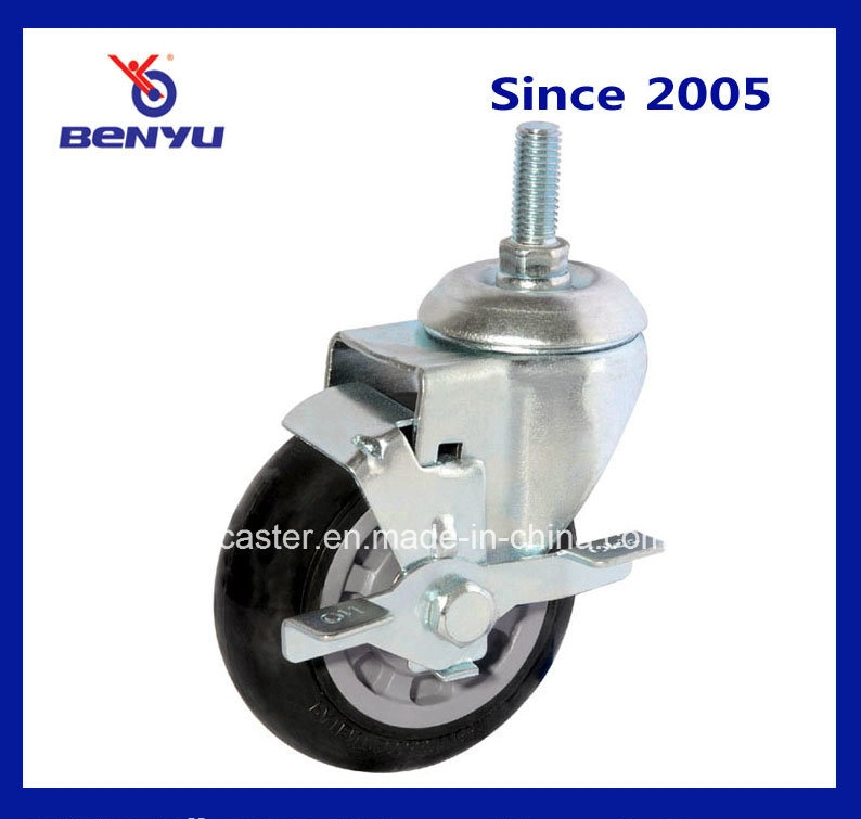 Medium Duty Solid PU Castor Wheel with Locking