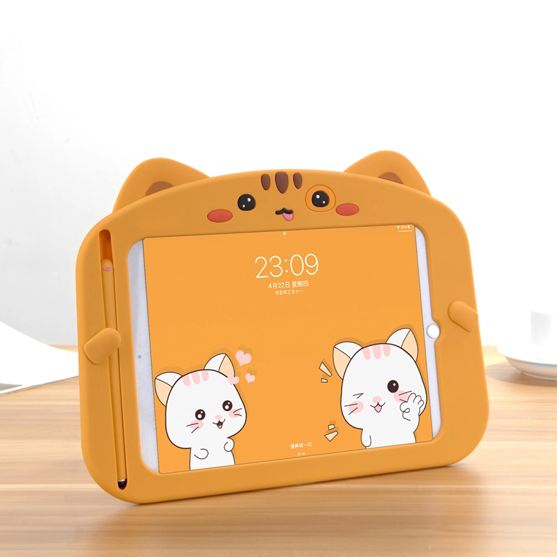 Funda para tablet Cat Cartoon Kids para iPad PRO 11 Air 5 4 10,9 10,2 funda de silicona a prueba de golpes