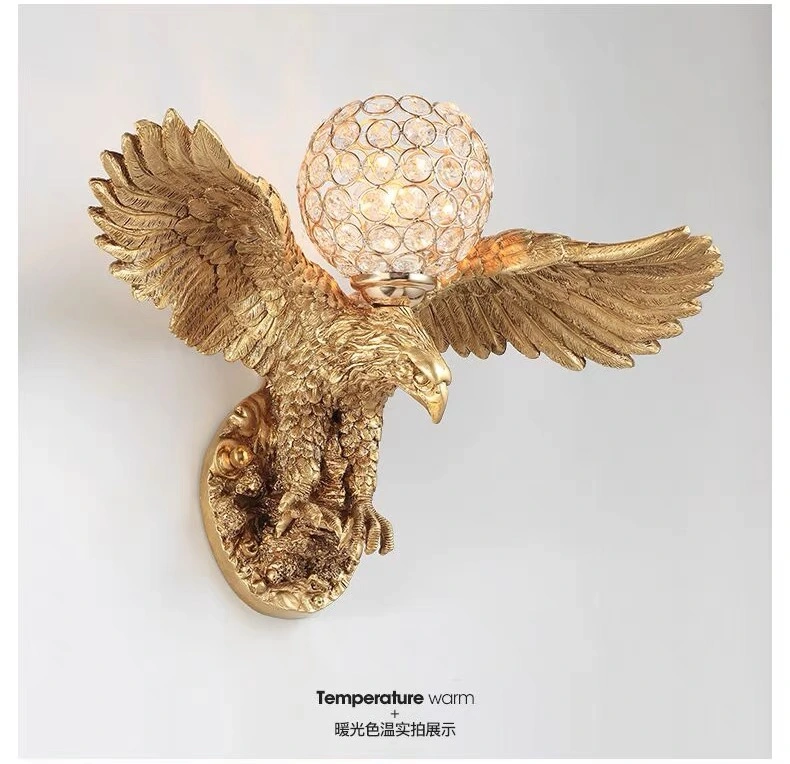 Luxo leve e decoração simples em vidro de resina tradicional Eagle Handicraft