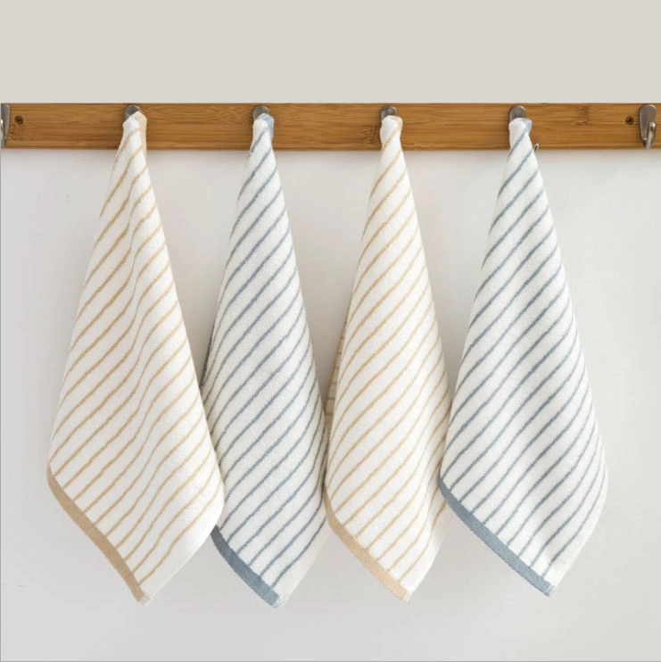 Young Modern Style Stripe Cotton Washcloth