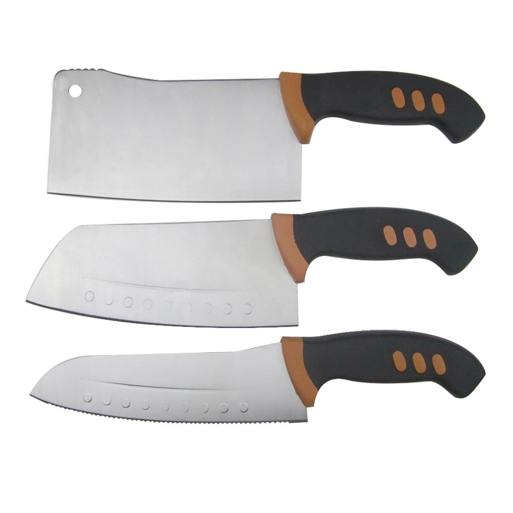 3 PCS Meat Cleaver Knife Set Kitchen Cutting Knife