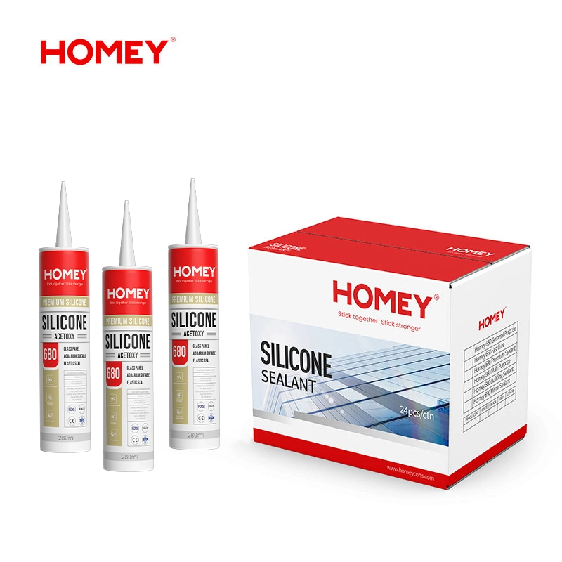 Homey Clear Window and Door Non Toxic Glass Silicone Adhesive