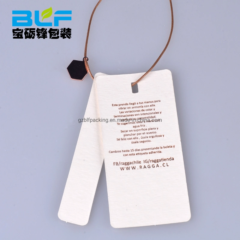 Delicate Folded Garment Name Hang Tag (BLF-T081)