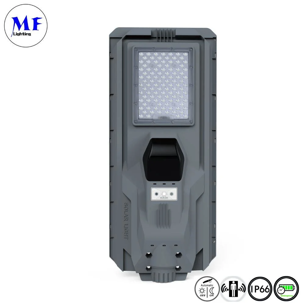 Precio de fábrica Waterproof IP66 All in One LED solar integrado Sensor de movimiento de luz de calle Cámara exterior COB Lawn Garden Wall Luz de carretera Luz de inundación Solar