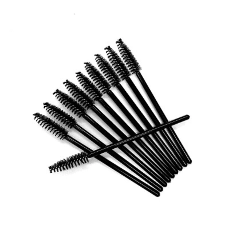 10pcs Wimpernbürste, Einweg-Wimpernbürste Wands Applicator Augenbrauenbürste, Wimpernverlängerung Zubehör (Schwarz) Esg13735