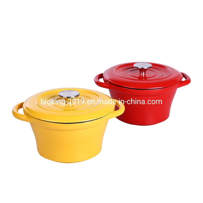 New Design Enameled Cast Iron Round Deep Cook Pot for Kitchen Use