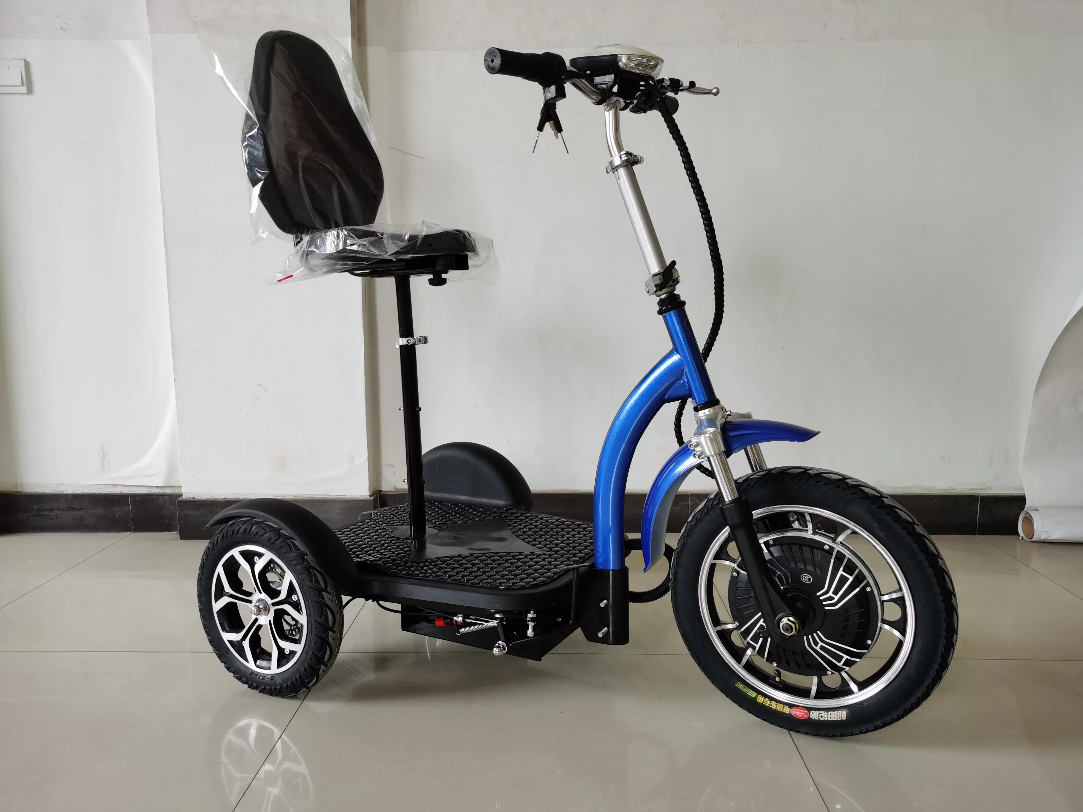 Wellsmove 3 Wheels 500W 48V Electric Trike Scooter for Adult and Elder People