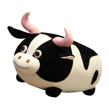 Cute Cartoon Flower Cow Creative Stuffed Pillow Novelty Animals Cattle Soft Plush Toy