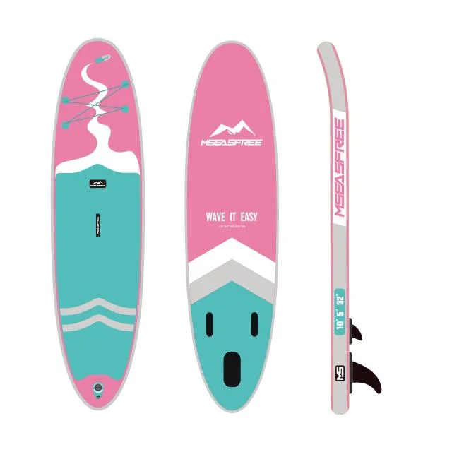 Bunte Surfbrett für Outdoor-Wassersport Aufblasbare aufstehen Paddel Surfboard Inflat Sup Zoll Logo Verfügbar