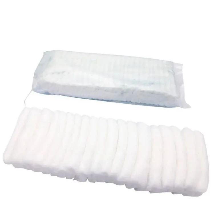 100% algodón Grado hospitalario Higiene no estéril desechable absorbente médico Zigzag Algodón