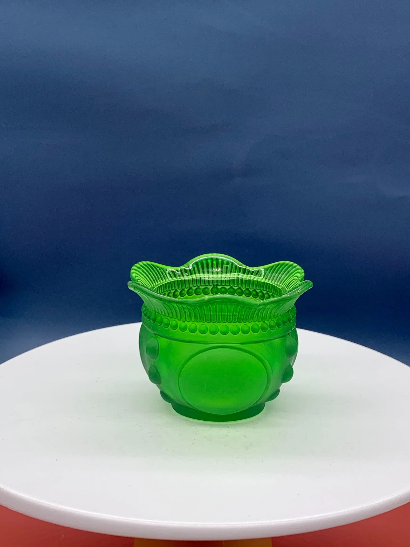 Os fabricantes Verde grossista Lotus castiçal enfeites castiçal de vidro da lâmpada de manteiga ornamentos para uso doméstico, embarcações de vidro