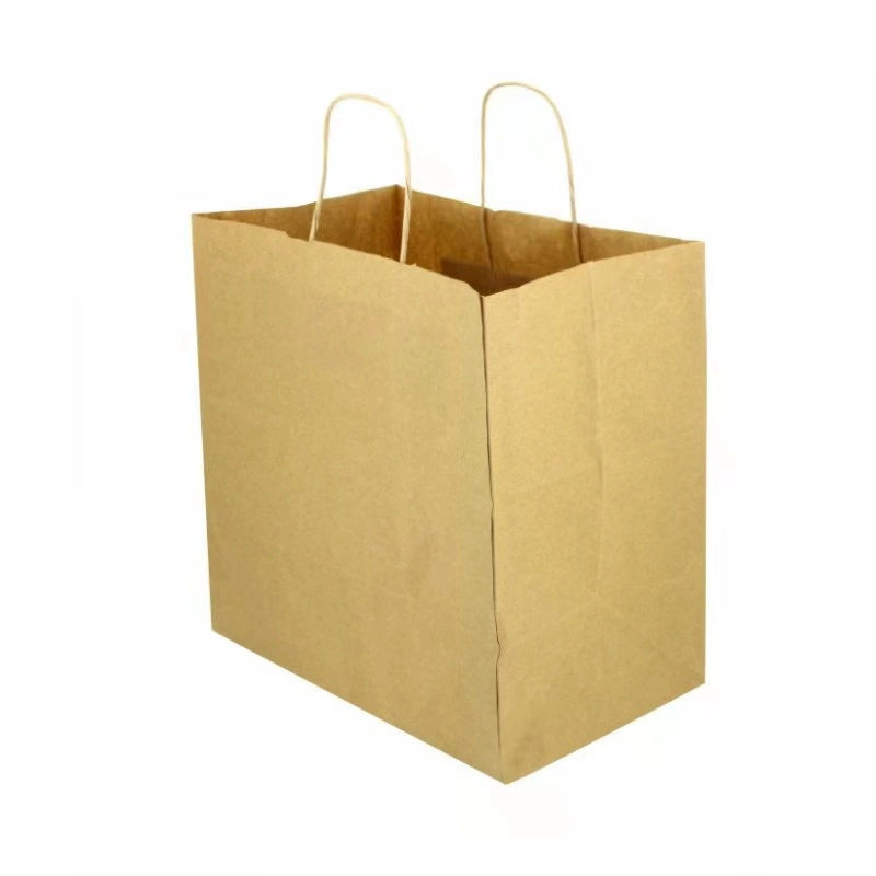 Kraft Bags with Twist Handles for Takeout, Weddings, Party Favors