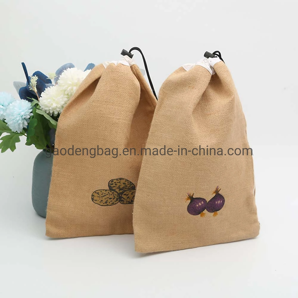 Natural PE Coating Lamination Burlap Jute Shopping Bag