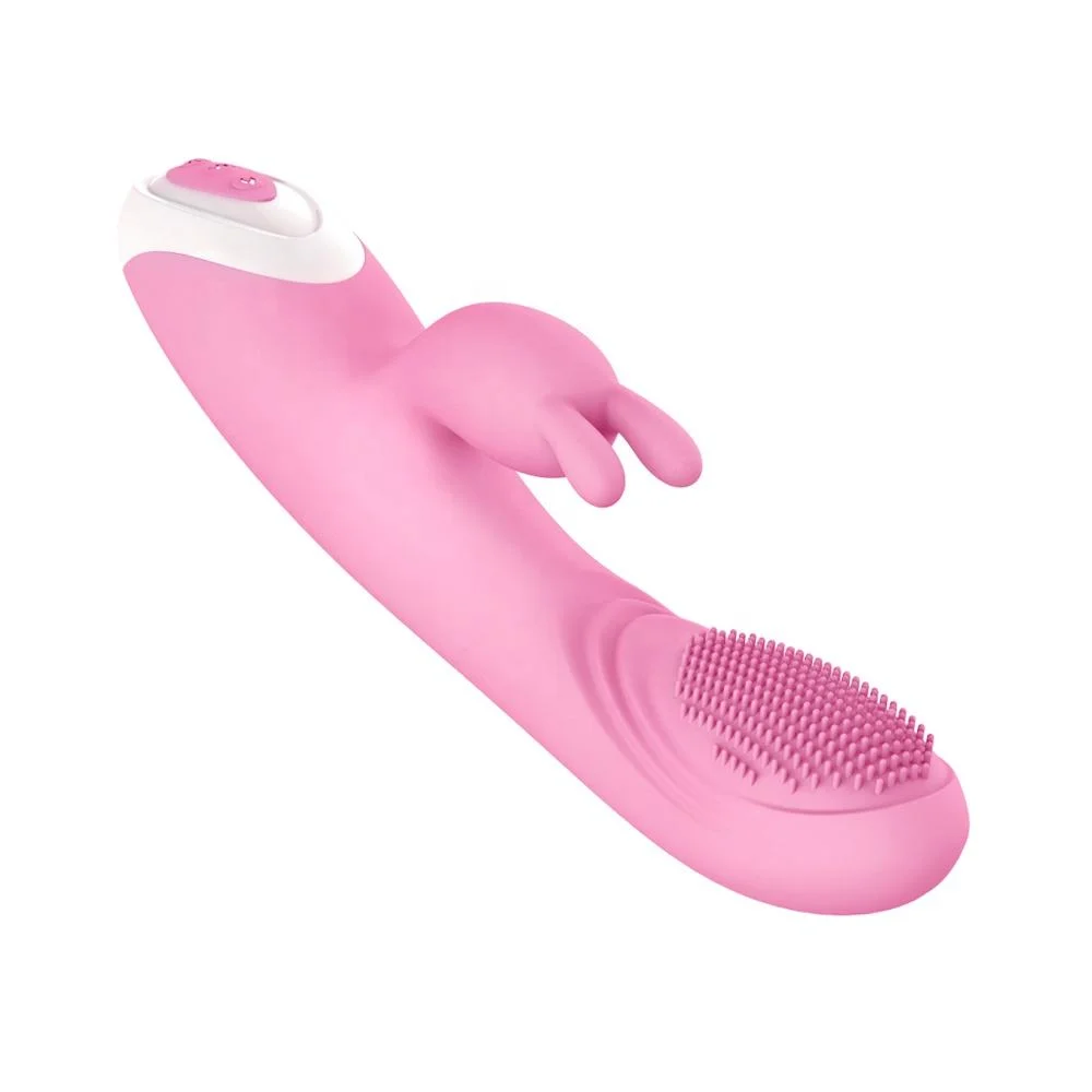 G-Spot Rabbit Vibrator with Heating Rose Sex Toy Waterproof Dildo Vibrator for Clit G-Spot Stimulation Perfect for Women or Coup