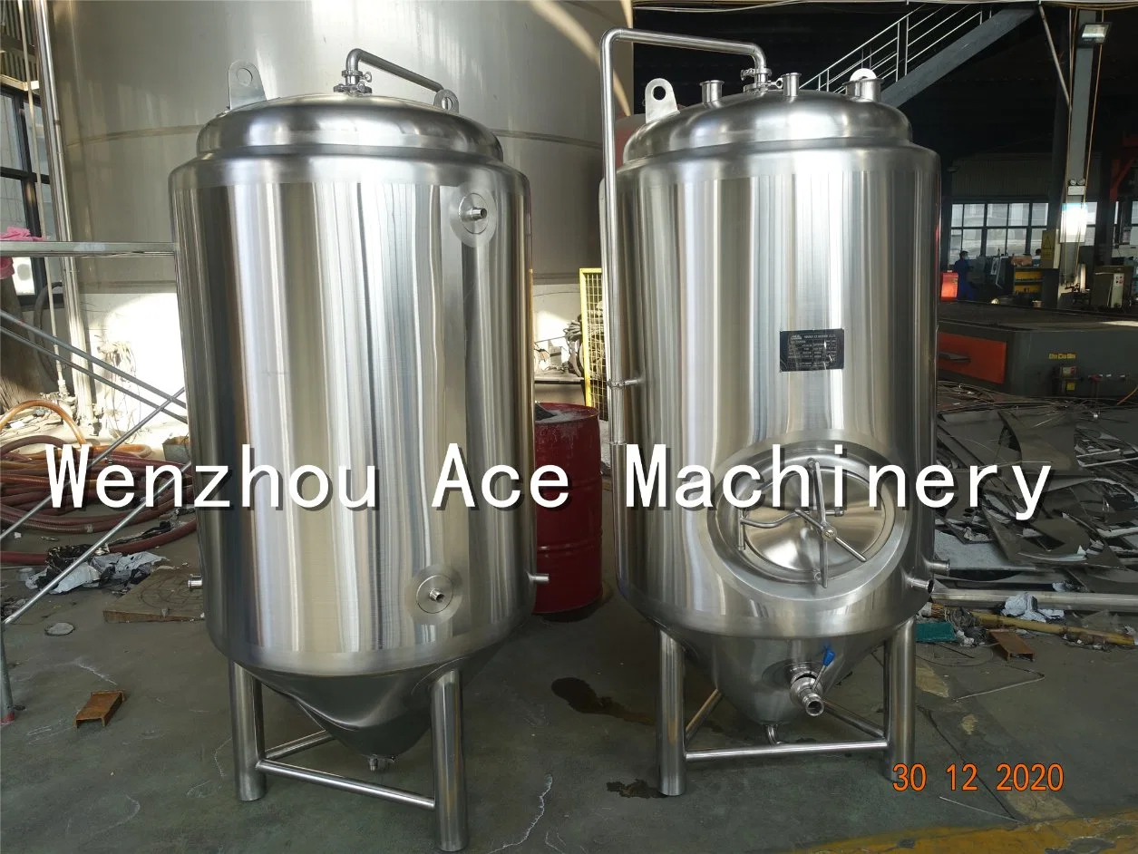 Price 1000L Craft Beer Fermenter Conical Fermentation Tank Cooling Jacket Fermenting Vessel Brewery Complete Brewing Equipment Factory