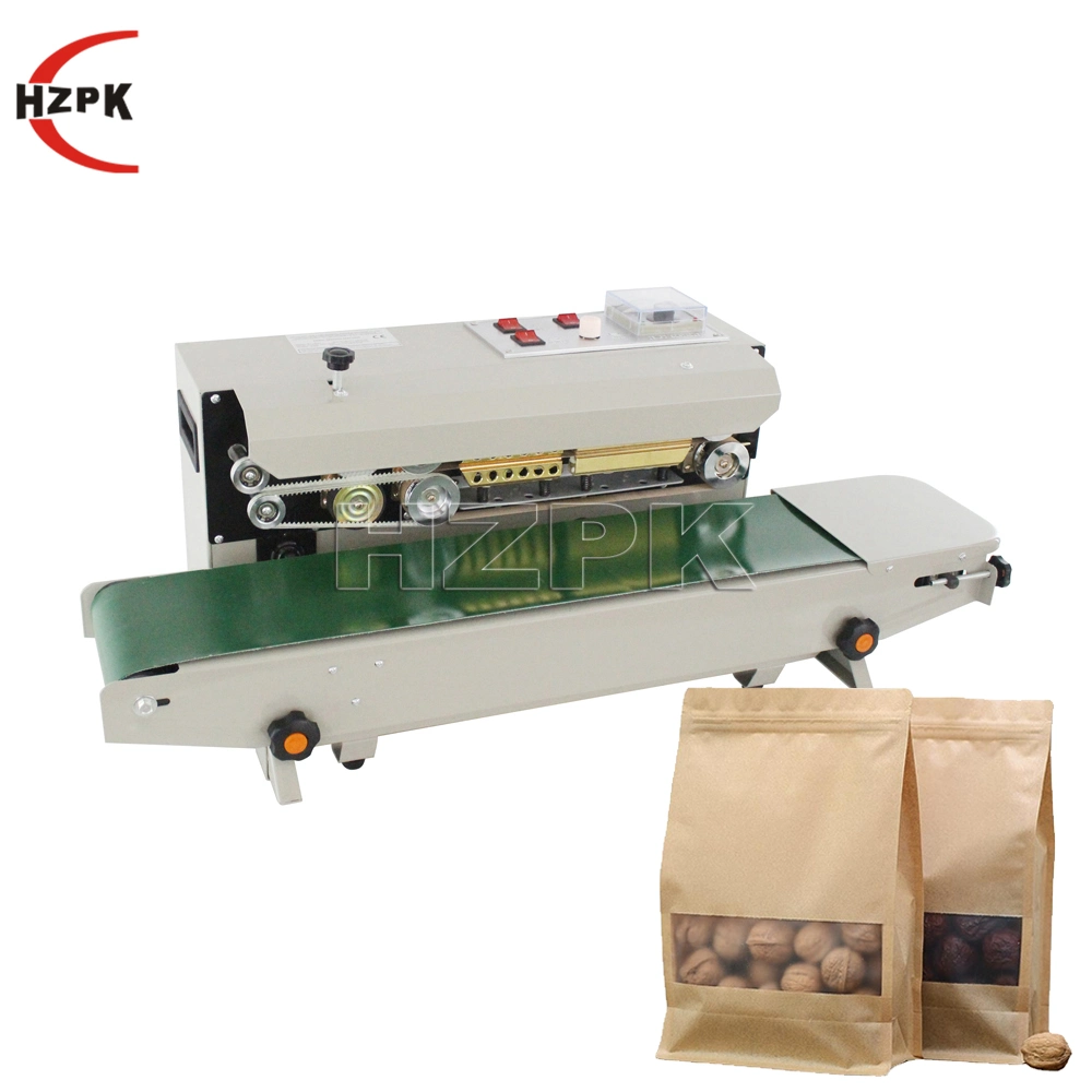 Hzpk Plastic Bag Band Sealer Continous Sealing Machine Fr-900 in Stock