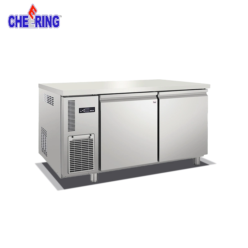 Stainless Steel Refrigeration Equipment Fresh-Keeping Chiller Cold Freezer Under Counter Kitchen Refrigerator