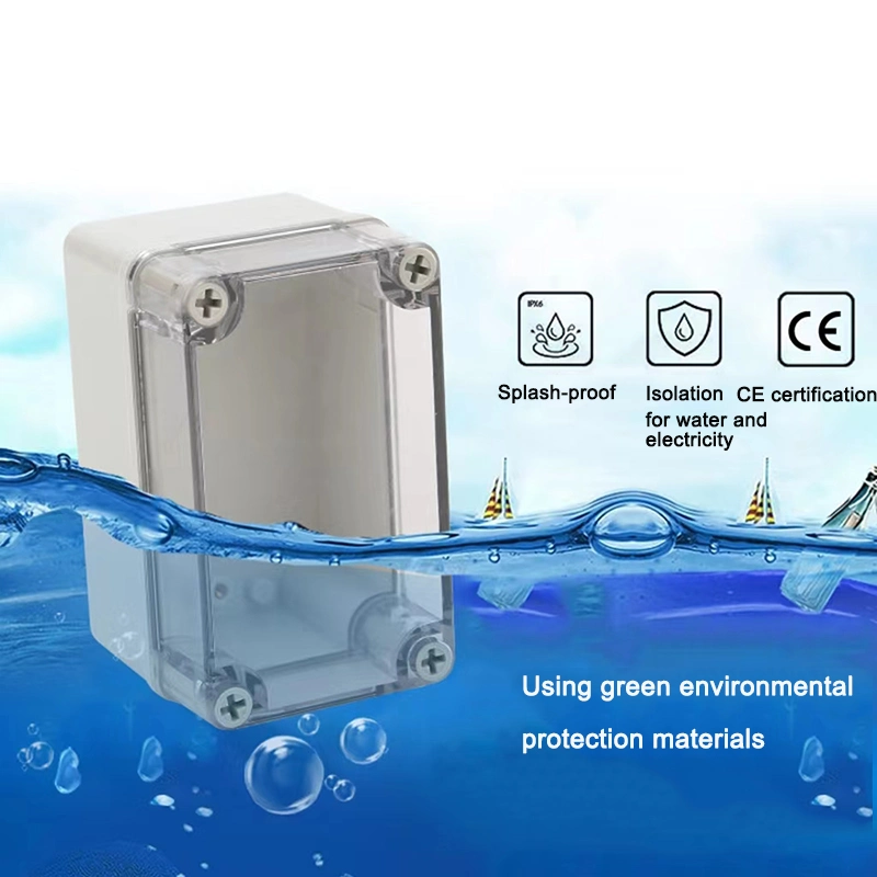 Caixa de junção elétrica transparente cinza à prova d'água da série AG, Caixa adaptável quadrada de PVC Prestoplast.