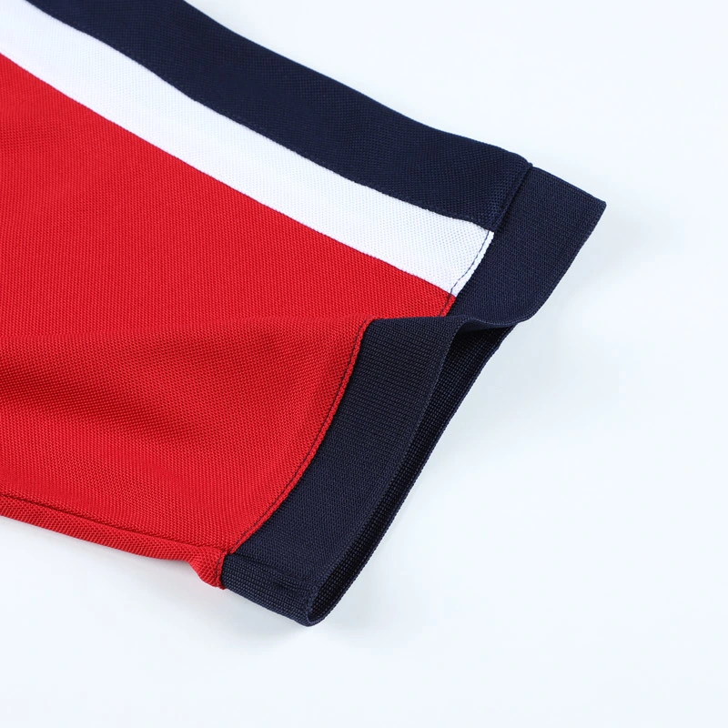 Custom Contrast Color Mesh Fabric Sweat Sports Wear Outdoor Golf Polo Shirt