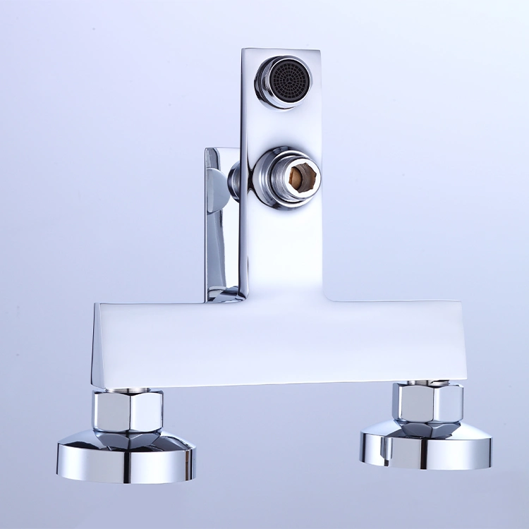 Bathroom Bath Mixer Taps Chrome Wall Mounted Bathtub Shower Faucet