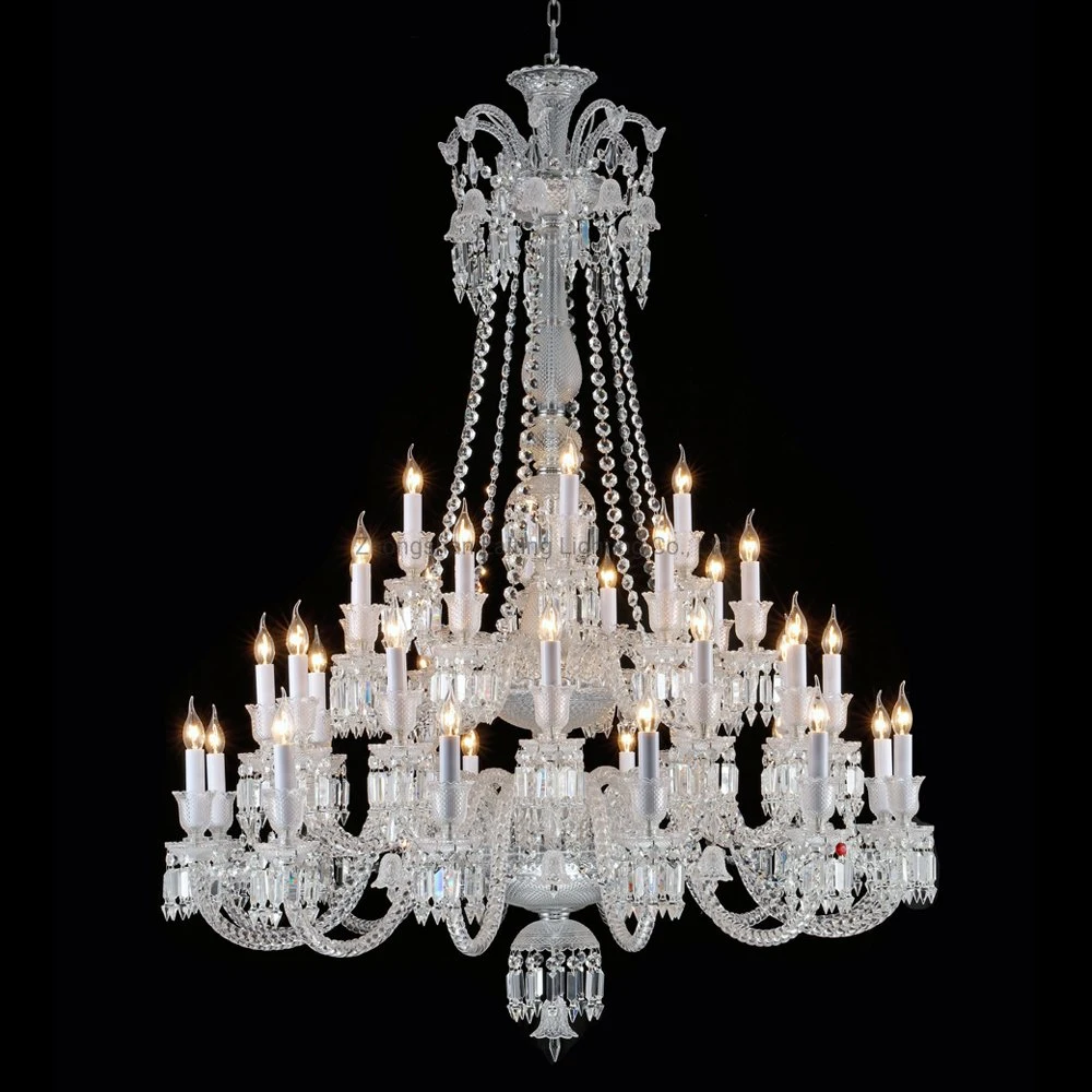 36 Light New Design Baccarat Large Crystal Candle Hanging Lights Decoration Ceiling Lamp Chandelier