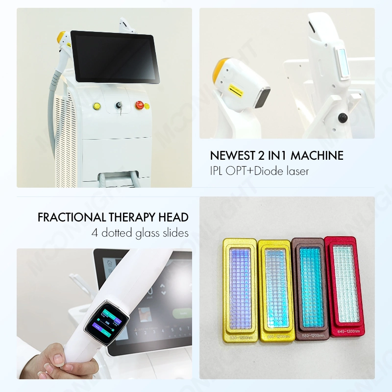 Diode Laser E-Light IPL Opt Machine de soins de la peau Alexandrite Laser Dépilateur