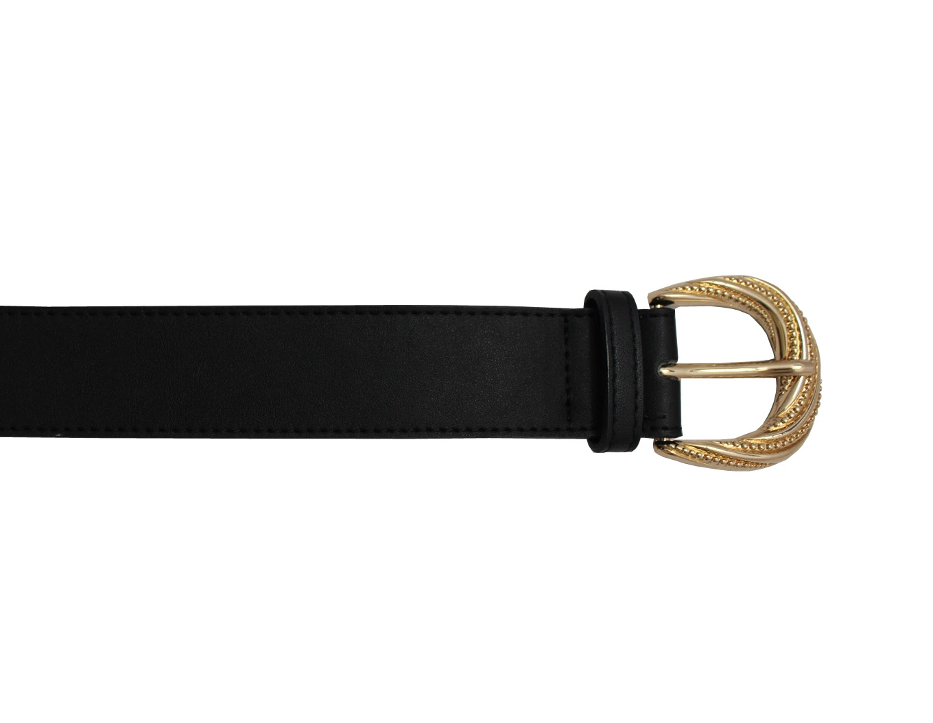 Factory Wholesale/Supplier Fashion Gold Buckle Lady Dress Belt (40-22054)