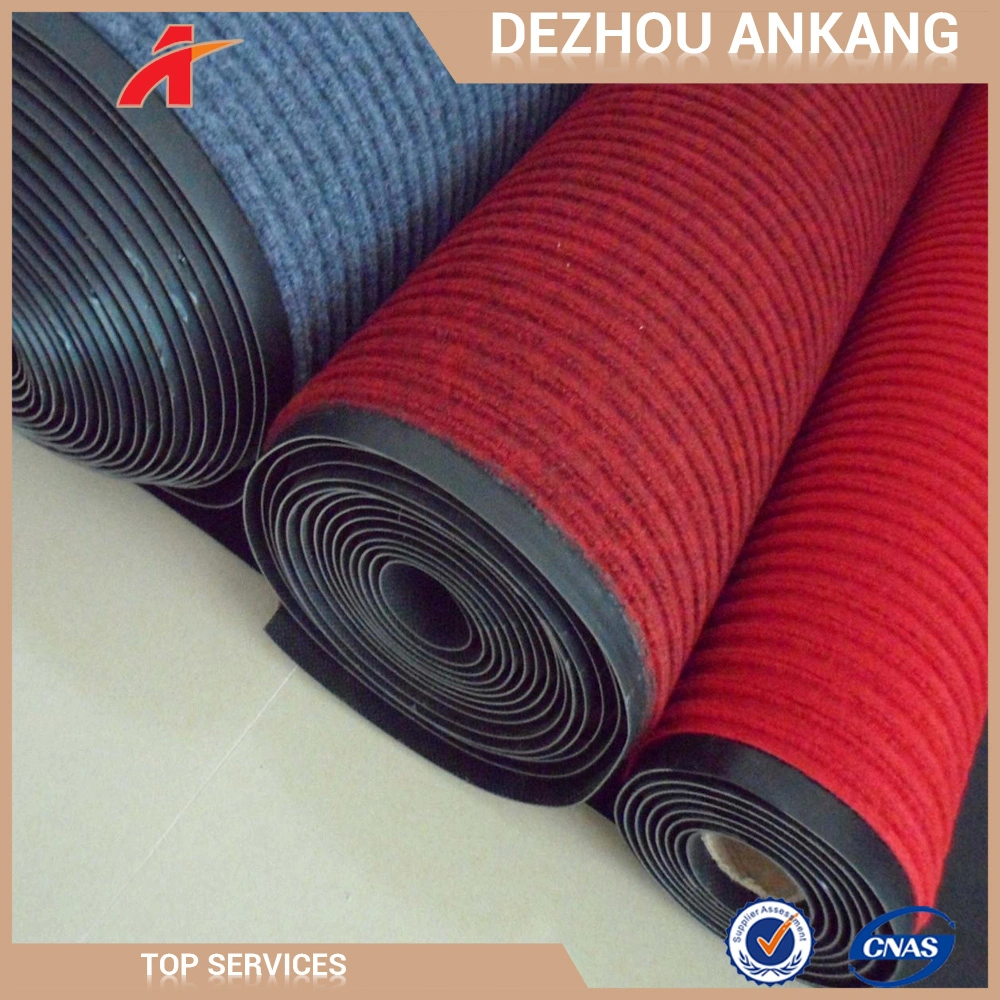 1.3mm PVC Backing Anti-Slip Double Stripe Carpet for Corridor