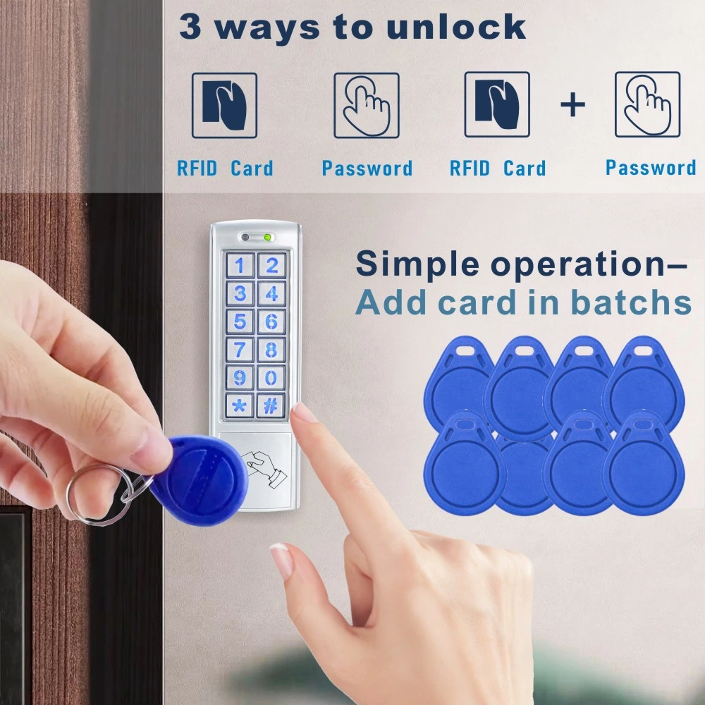 Access Control Waterproof Standalone Metal Case Keypad ID Frid Card Door Reader