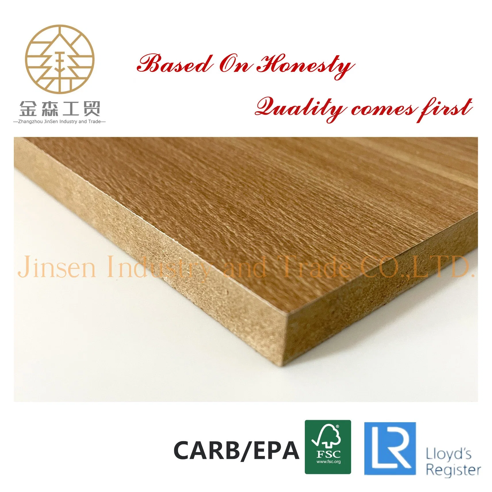 Professional Factory MDF Laminated Board Veneer Tape MDF Sheet UV White MDF E1 Grade Rosewood Plywood