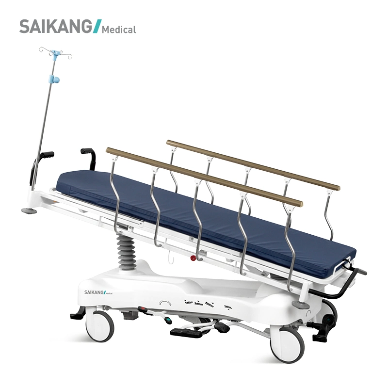 Skb041-3 Multifunction Hydraulic Manual Medical Operating Patient Transportation Trolley Supplier